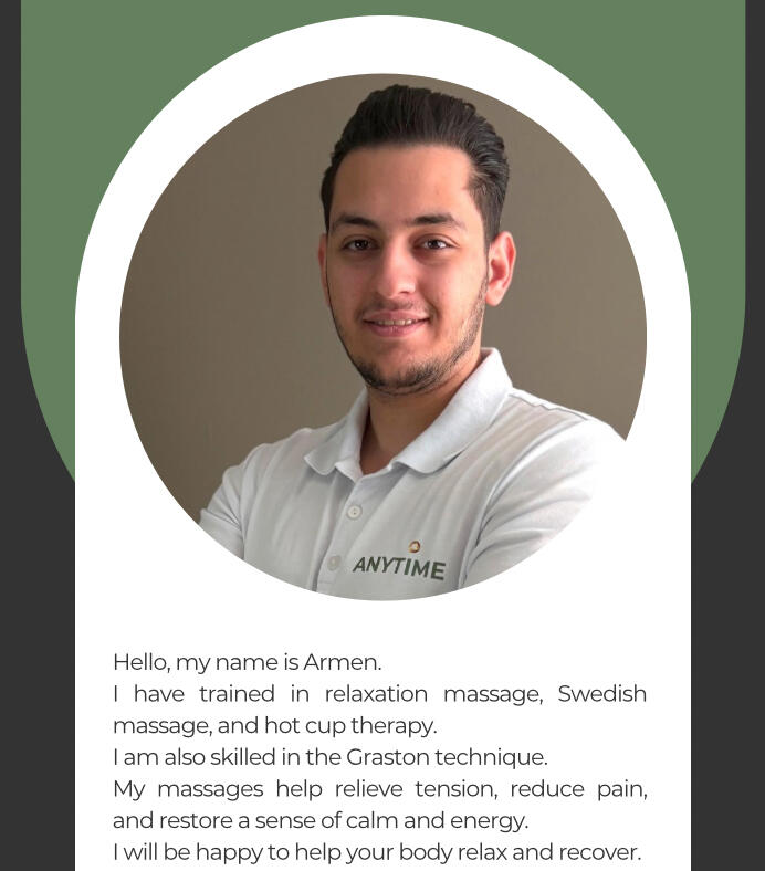 Armen - Massage Therapist at ANYTIME Yerevan
